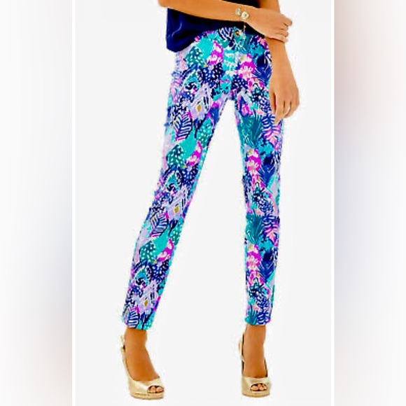 Lilly Pulitzer Pants - SALE-✨✨Like New Lilly Pulitzer Kelly Skinny Ankle Pant In Multi Quill Out✨✨